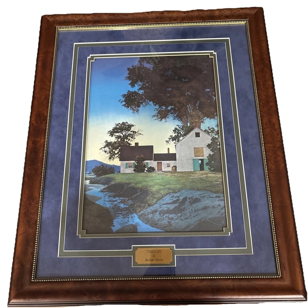Twilight by Maxfield Parrish Framed  Vintage 23"x19"w